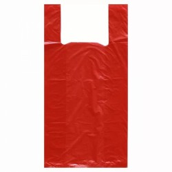 Пакет-майка 1 шт. ПНД р. 24смх43см красный