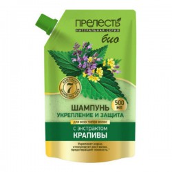 Шампунь Прелесть Био Укрепление и защита для всех типов волос с экстрактом крапивы 500 мл